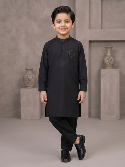 Kids Black Kameez Shalwar
