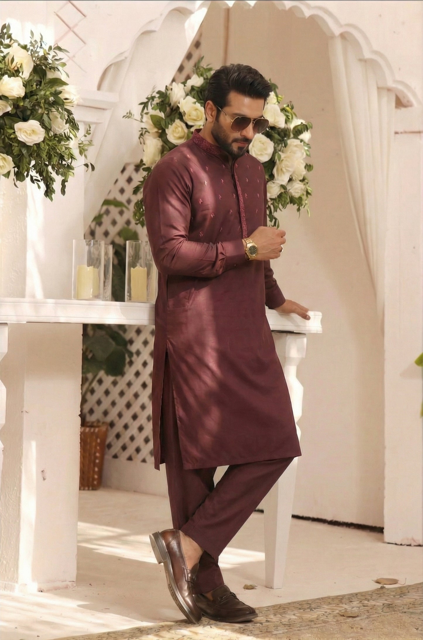 Premium Mehroon Pajama Kameez