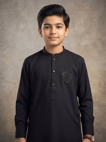 Boys Black Kameez Shalwar