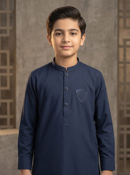 Boys Navy Blue Kameez Shalwar