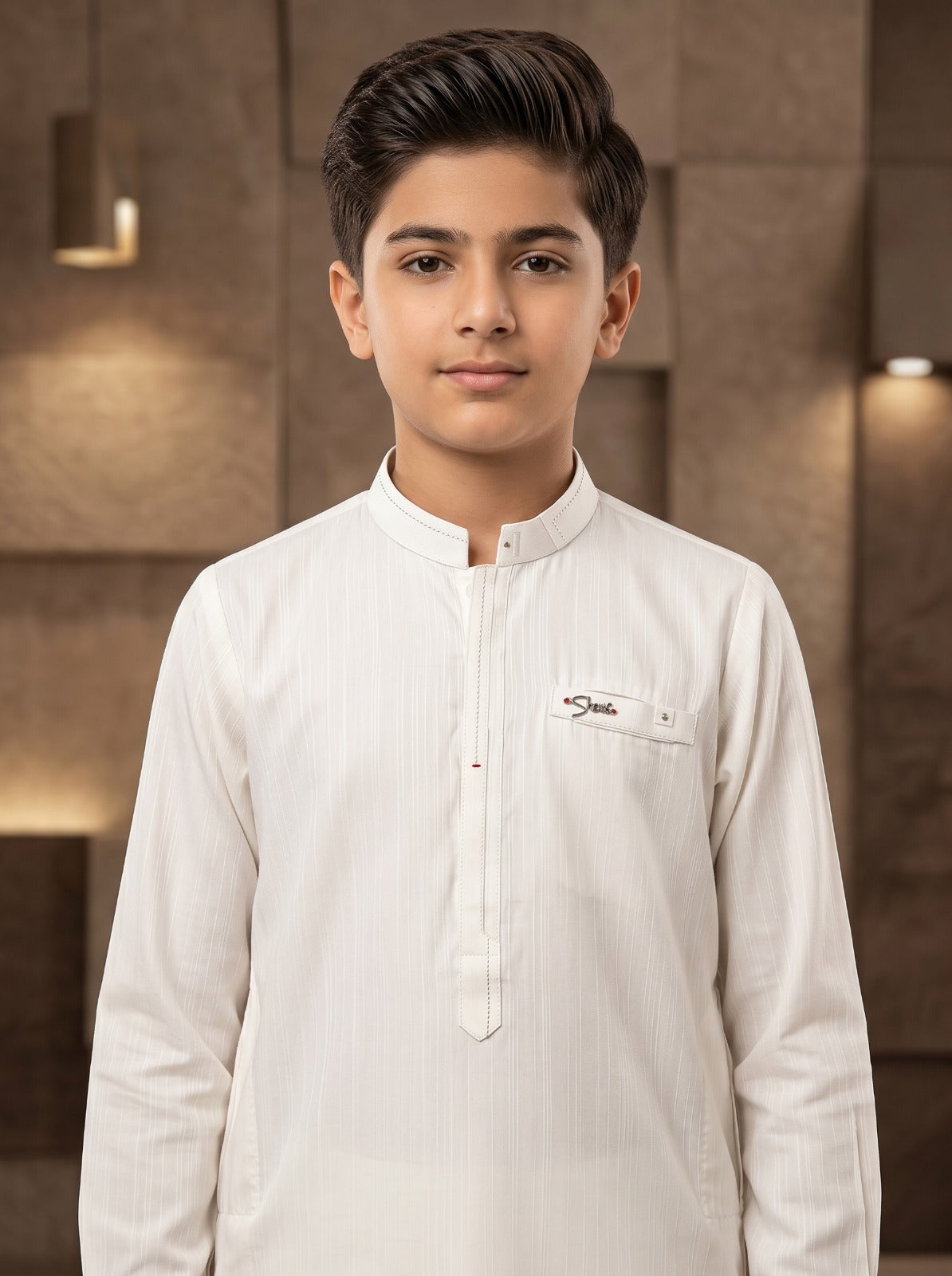 Boys Off White Kameez Pajama