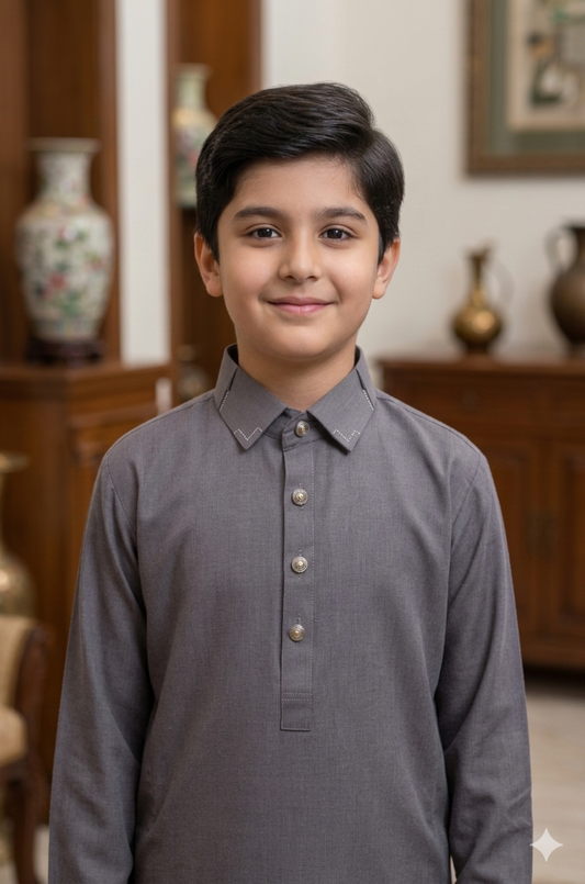 Boys Purple Kameez Shalwar