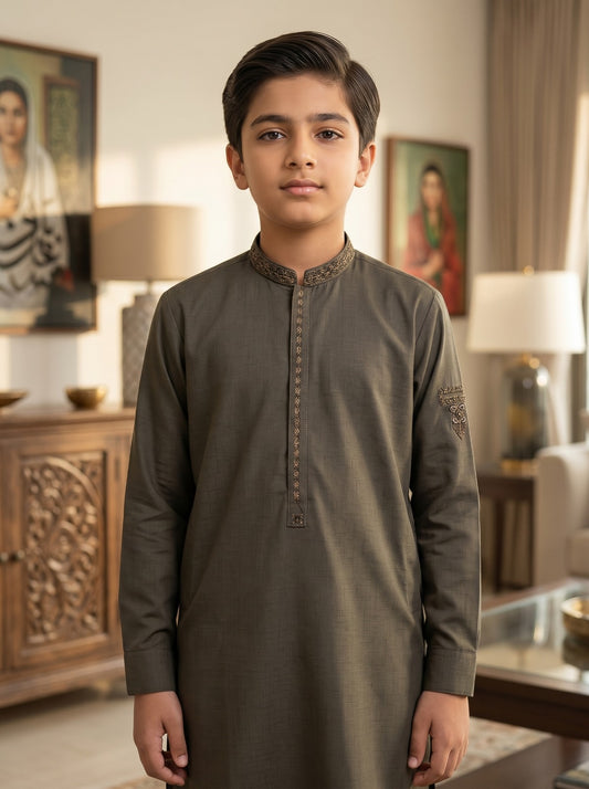 Boys Mehndi Kameez Pajama