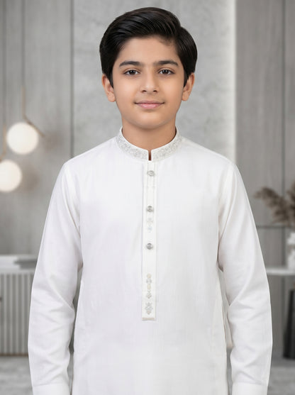 Boys Off White Kameez Pajama