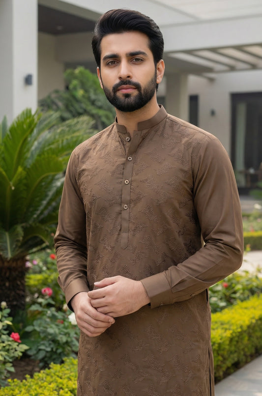 Classic Brown Kameez Pajama