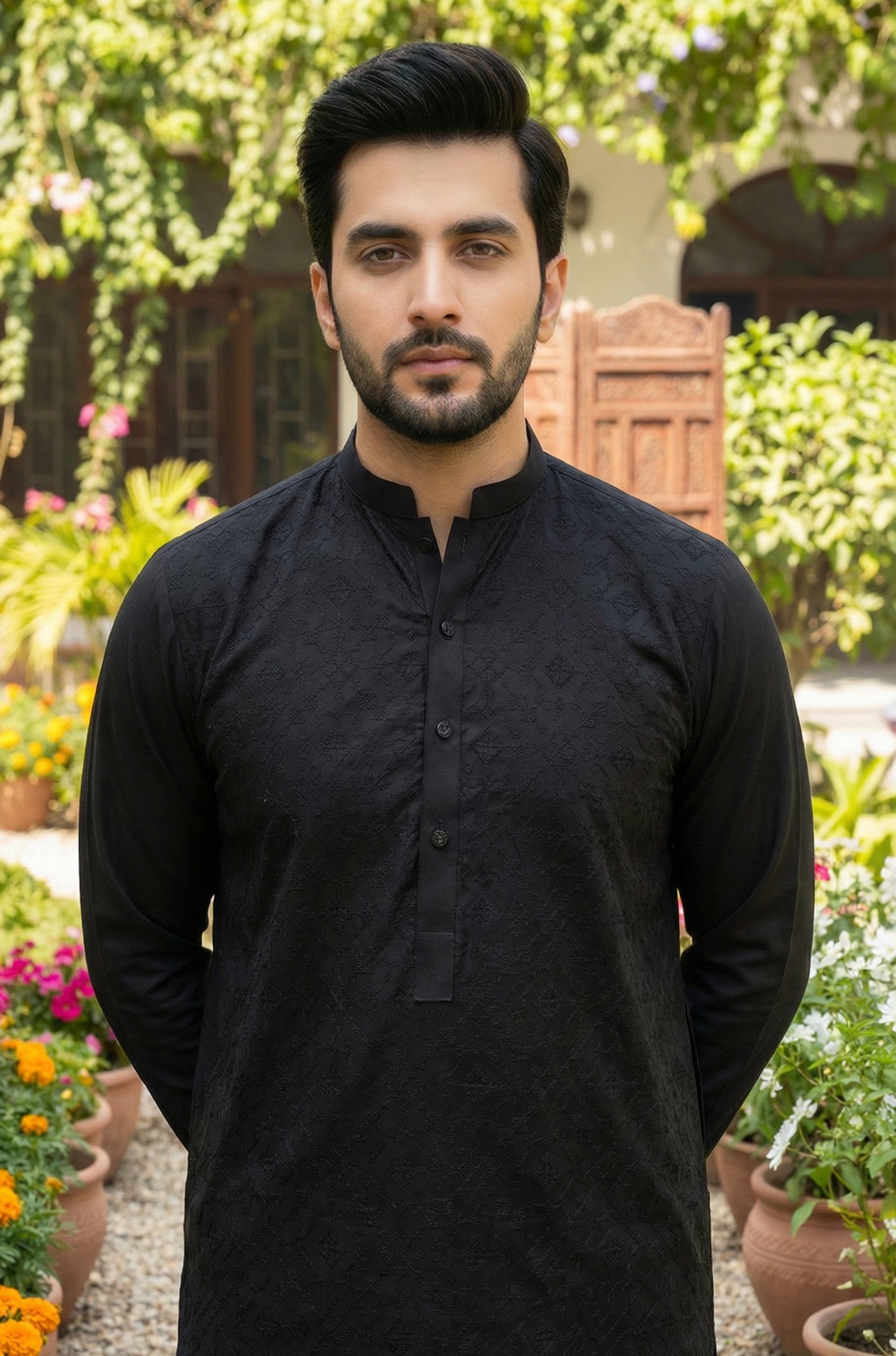 Classic Black Kameez Pajama