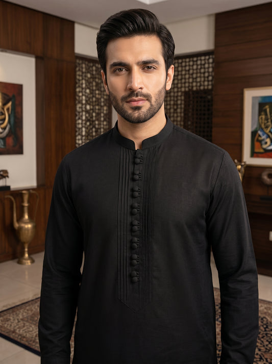 Men Black kameez Shalwar