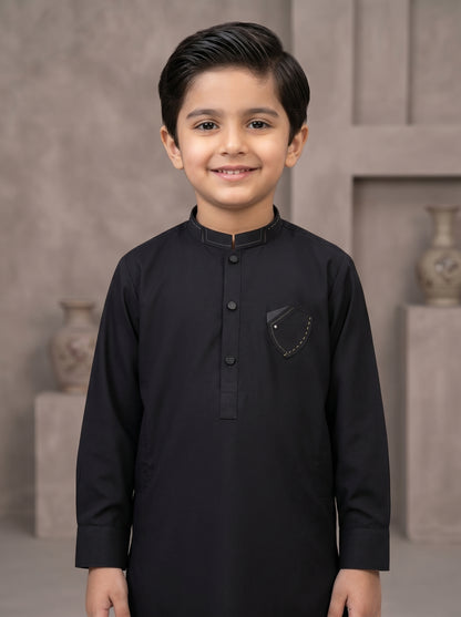 Kids Black Kameez Shalwar