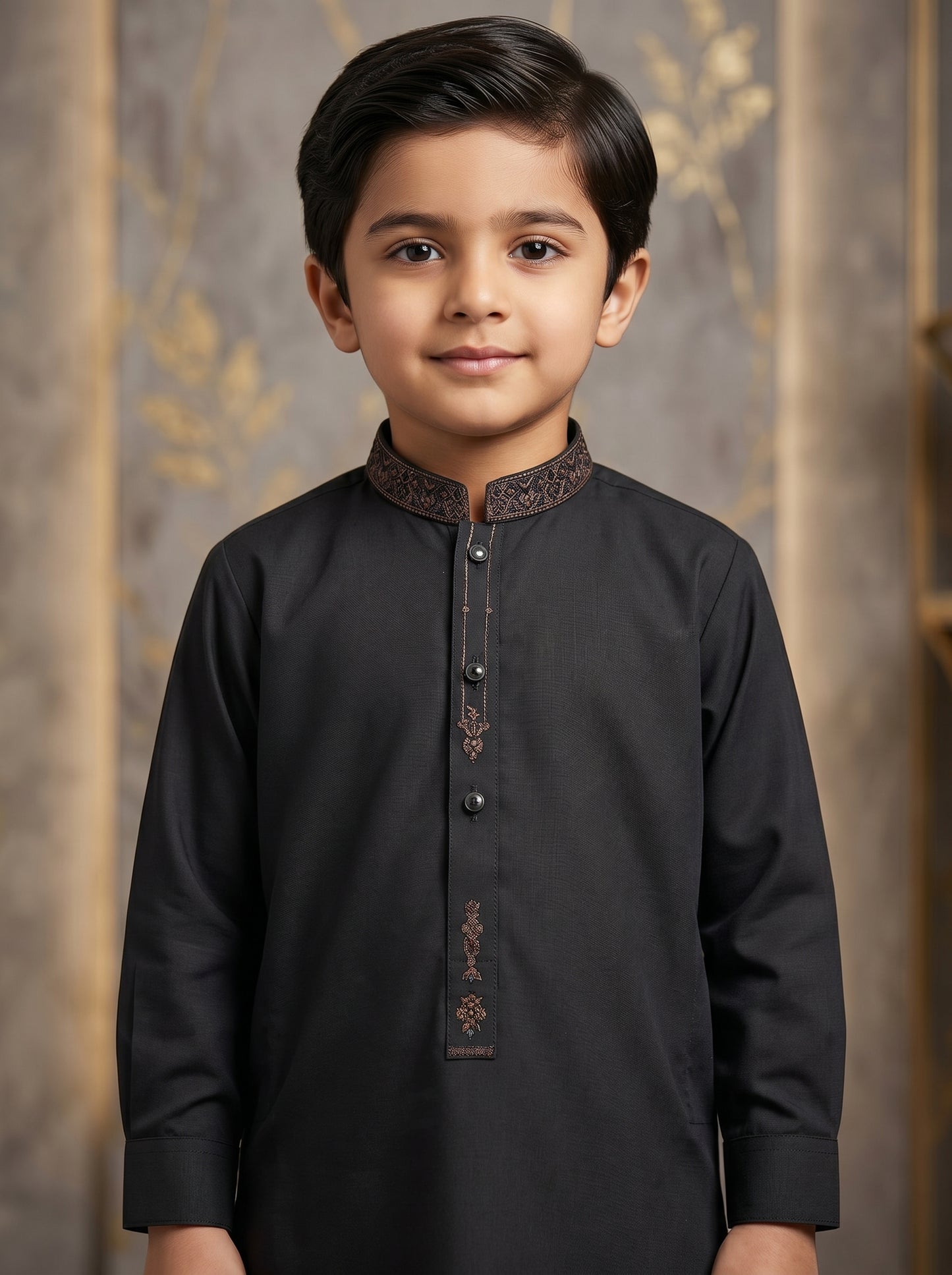 Kids Premium Black Kameez Pajama
