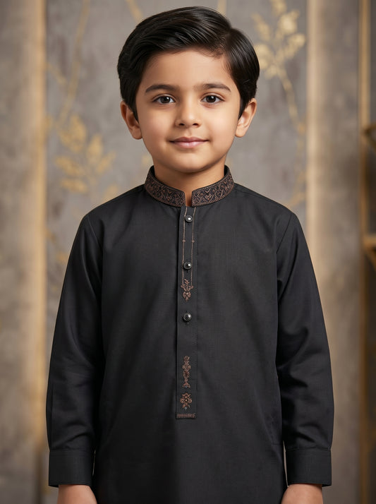 Kids Premium Black Kameez Pajama