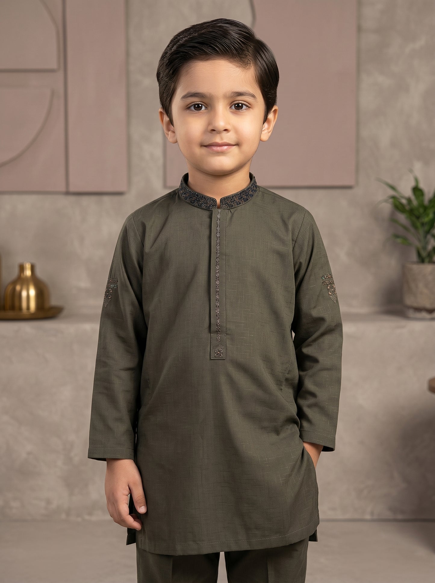 Kids Mehndi Kameez Pajama