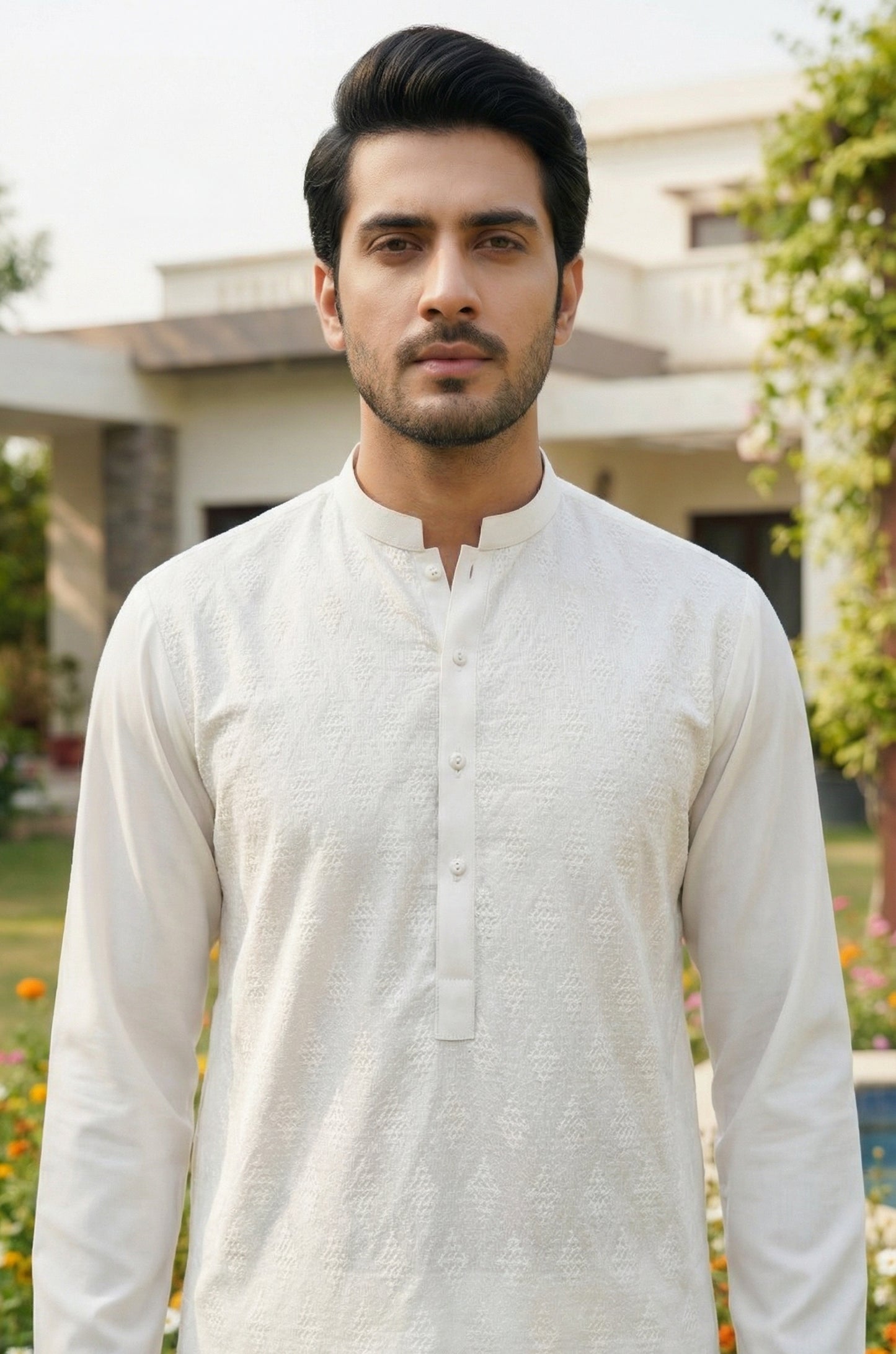 Premium Off-White Pajama Kameez